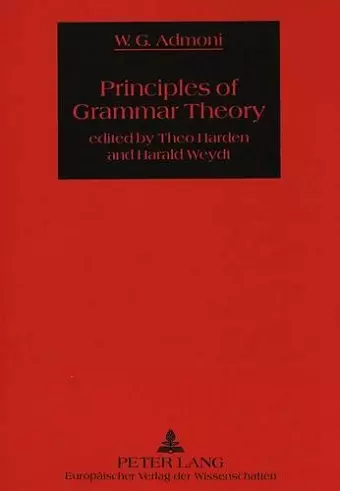 Principles of Grammar Theory cover