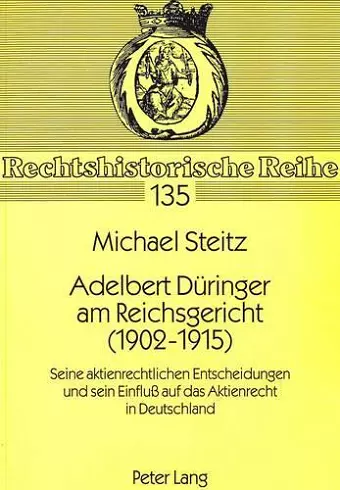 Adelbert Dueringer Am Reichsgericht (1902-1915) cover