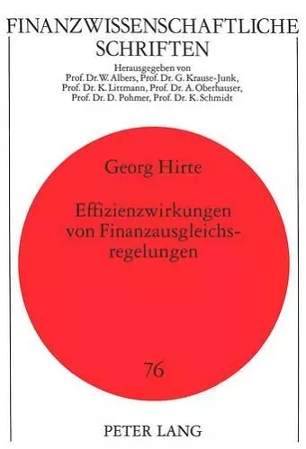 Effizienzwirkungen Von Finanzausgleichsregelungen cover