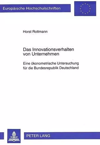 Das Innovationsverhalten Von Unternehmen cover