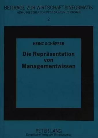 Die Repraesentation Von Managementwissen cover