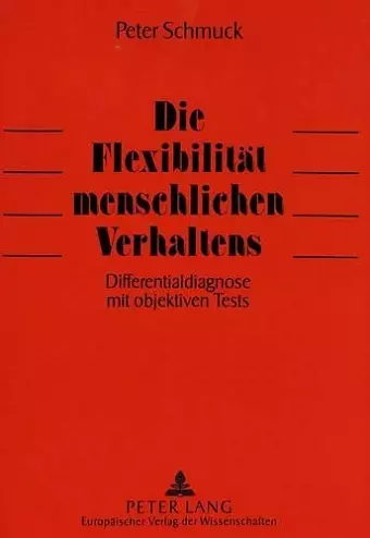 Die Flexibilitaet Menschlichen Verhaltens cover