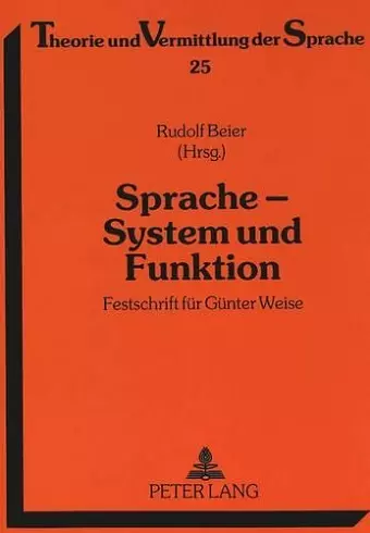 Sprache - System Und Funktion cover