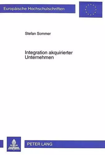 Integration Akquirierter Unternehmen cover