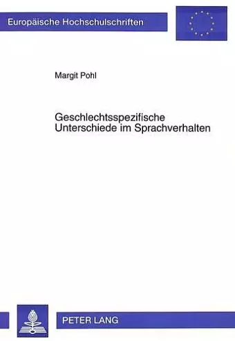 Geschlechtsspezifische Unterschiede Im Sprachverhalten cover