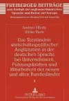 Das Verstaendnis Wirtschaftsspezifischer Anglizismen in Der Deutschen Sprache Bei Unternehmern, Fuehrungskraeften Und Mitarbeitern Der Neuen Und Alten Bundeslaender cover