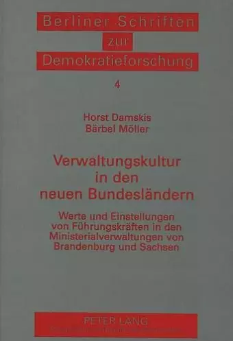 Verwaltungskultur in Den Neuen Bundeslaendern cover