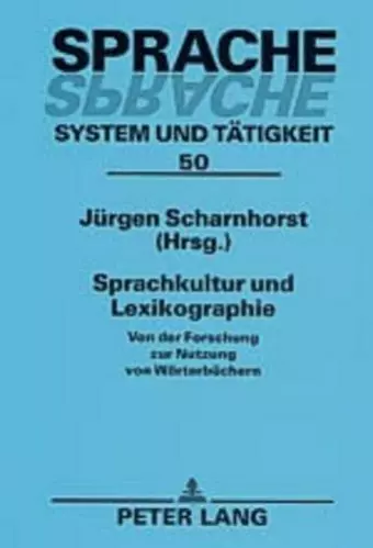 Sprachkultur Und Lexikographie cover