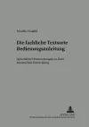 Die Fachliche Textsorte Bedienungsanleitung cover