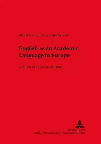 English as an Academic Language in Europe cover