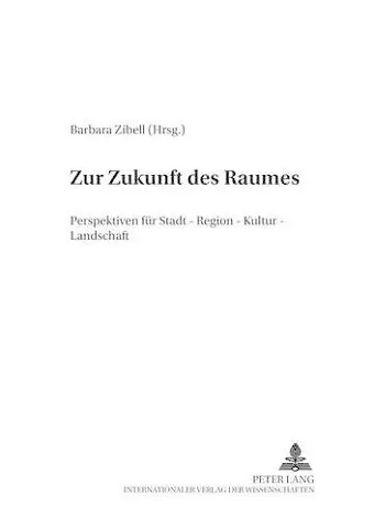 Zur Zukunft Des Raumes cover