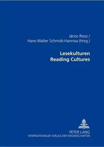 Lesekulturen / Reading Cultures cover