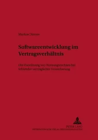 Softwareentwicklung Im Vertragsverhaeltnis cover