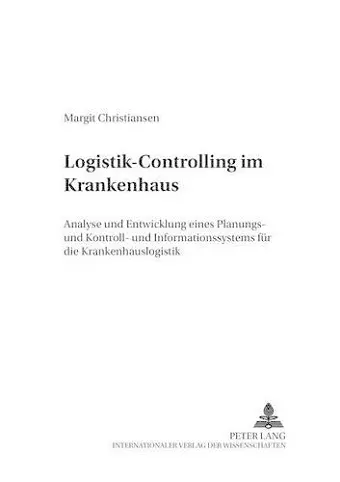 Logistik-Controlling Im Krankenhaus cover