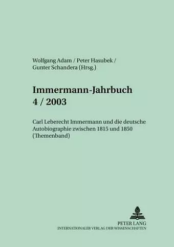 Immermann-Jahrbuch 4/2003 cover