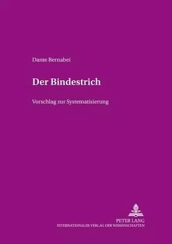 Der Bindestrich cover