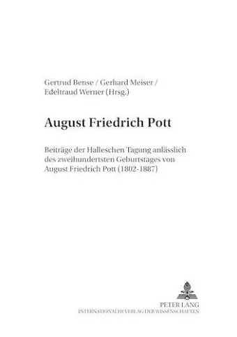 August Friedrich Pott cover