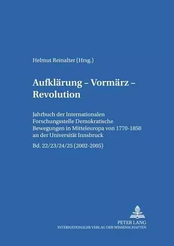 Aufklaerung - Vormaerz - Revolution cover