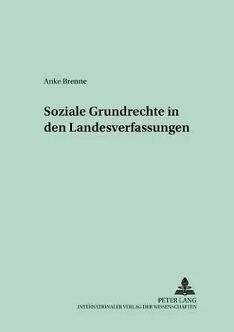 Soziale Grundrechte in Den Landesverfassungen cover