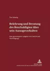 Belehrung Und Beratung Des Beschuldigten Ueber Sein Aussageverhalten cover