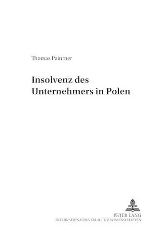 Die Insolvenz Des Unternehmers in Polen cover