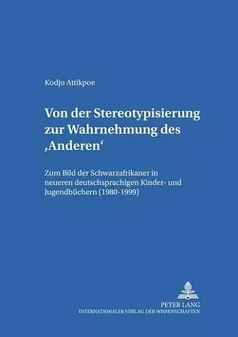 Von Der Stereotypisierung Zur Wahrnehmung Des 'Anderen' cover