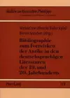 Bibliographie Zum Fortwirken Der Antike in Den Deutschsprachigen Literaturen Des 19. Und 20. Jahrhunderts cover
