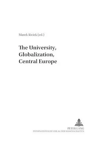 The University,Globalization, Central Europe cover