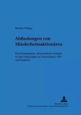 Abfindungen Von Minderheitsaktionaeren cover