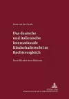 Das Deutsche Und Italienische Internationale Kindschaftsrecht Im Rechtsvergleich cover