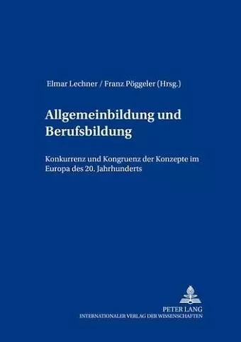 Allgemeinbildung Und Berufsbildung cover