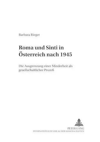 Roma Und Sinti in Oesterreich Nach 1945 cover