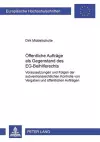 Oeffentliche Auftraege ALS Gegenstand Des Eg-Beihilferechts cover