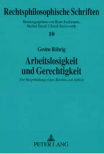 Arbeitslosigkeit Und Gerechtigkeit cover