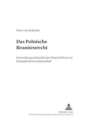 Das Polnische Beamtenrecht cover