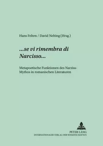 ...«Se VI Rimembra Di Narcisso»... cover