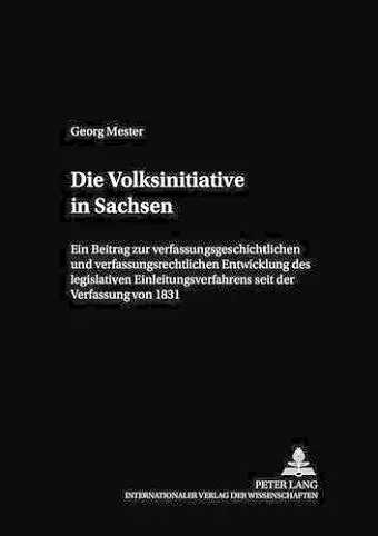 Die Volksinitiative in Sachsen cover