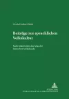 Beitraege Zur Sprachlichen Volkskultur cover