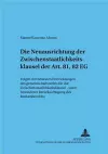 Die Neuausrichtung Der Zwischenstaatlichkeitsklausel Der Art. 81, 82 Eg cover