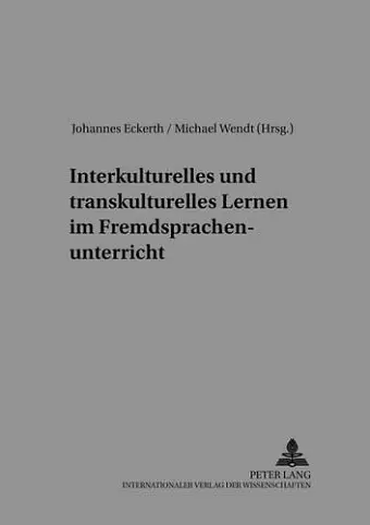 Interkulturelles Und Transkulturelles Lernen Im Fremdsprachenunterricht cover