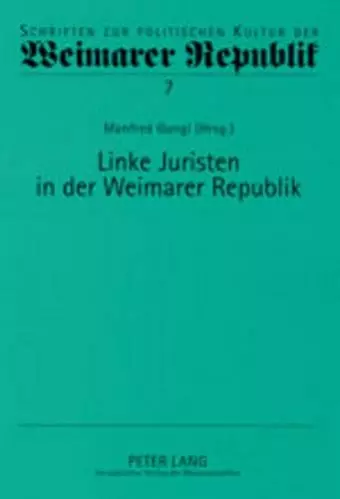 Linke Juristen in Der Weimarer Republik cover