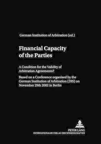 Financial Capacity of the Parties cover