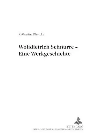 Wolfdietrich Schnurre cover