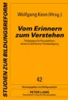 Vom Erinnern Zum Verstehen cover