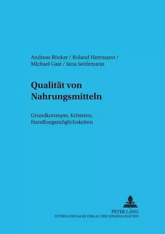 Qualitaet Von Nahrungsmitteln cover