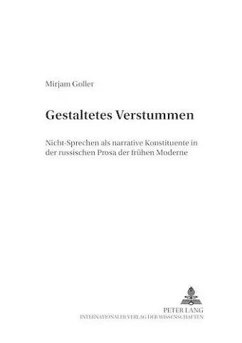 Gestaltetes Verstummen cover