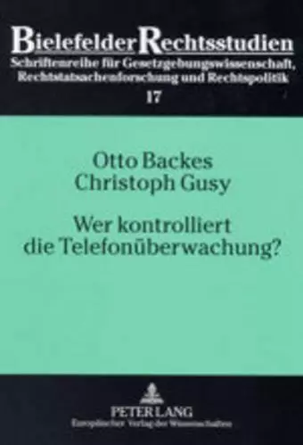 Wer Kontrolliert Die Telefonueberwachung? cover