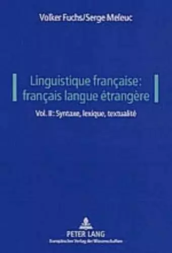 Linguistique Française: Français Langue Étrangère cover