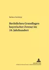 Rechtliche Grundlagen Bayerischer Zensur Im 19. Jahrhundert cover