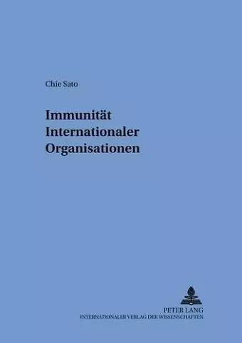 Immunitaet Internationaler Organisationen cover